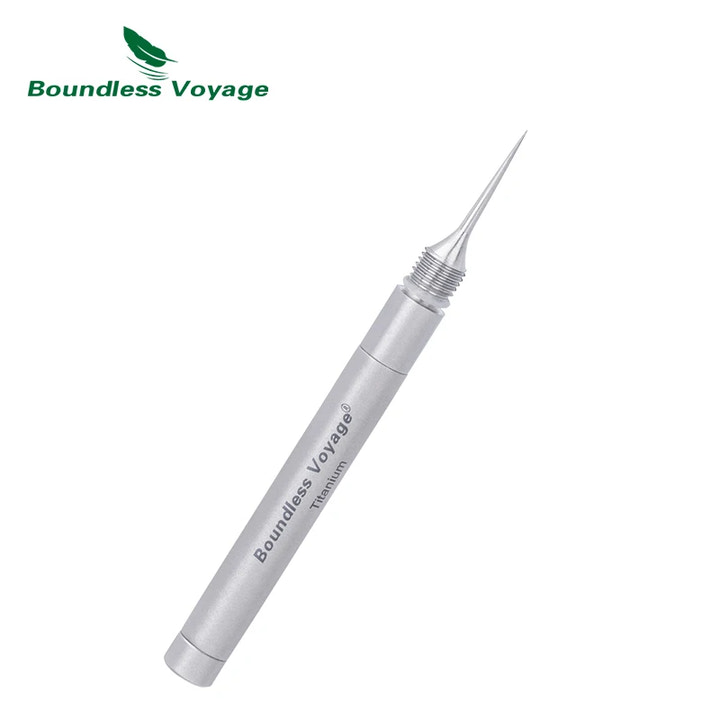 Silver pen with 'Boundless Voyage' branding on a white background