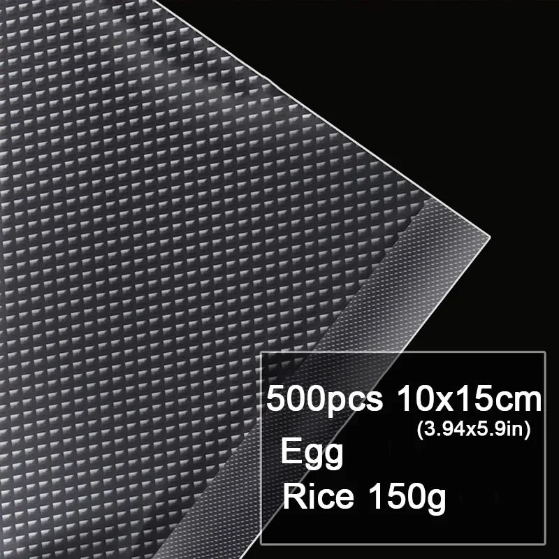 Black textured material with dimensions and weight information displayed.