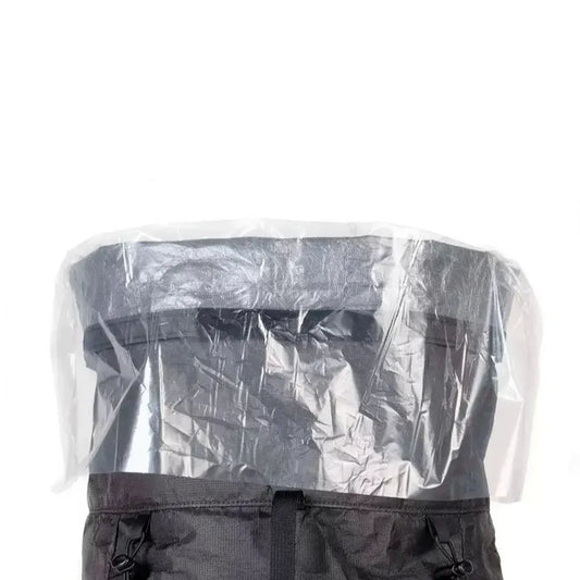 Backpack with a clear liner on a white background