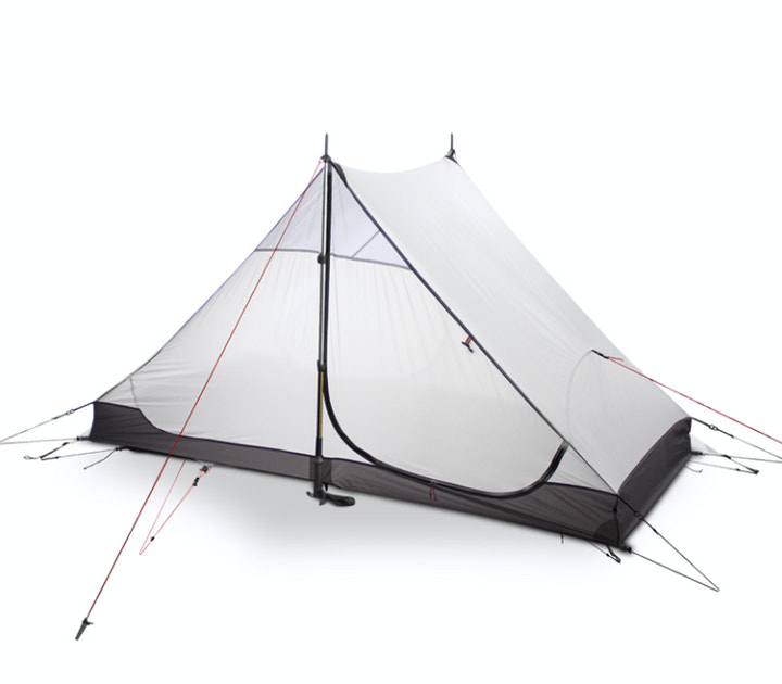 Single-person tent inner with mesh wall on a white background