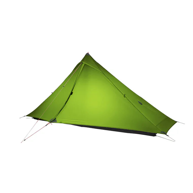 Green tent on a white background