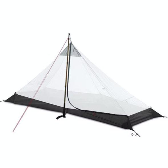 Black and white tent inner on a white background