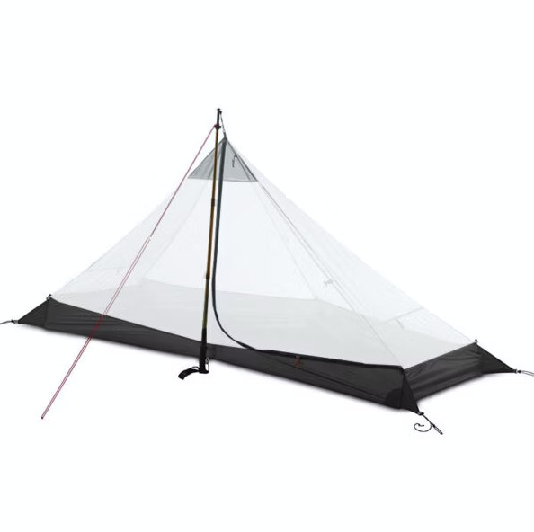 Black and white tent inner on a white background