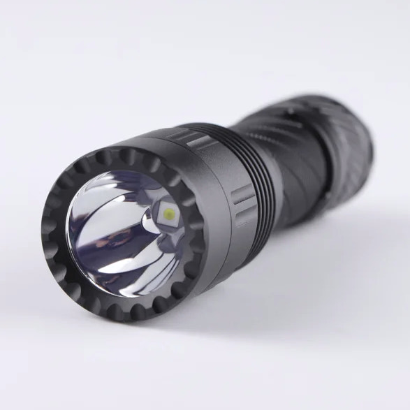 Black flashlight on a white background