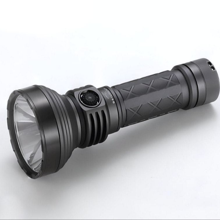 Black flashlight on a white background