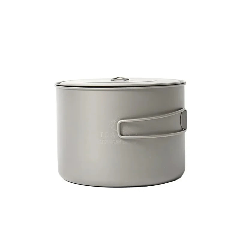 Gray pot with a handle on a white background