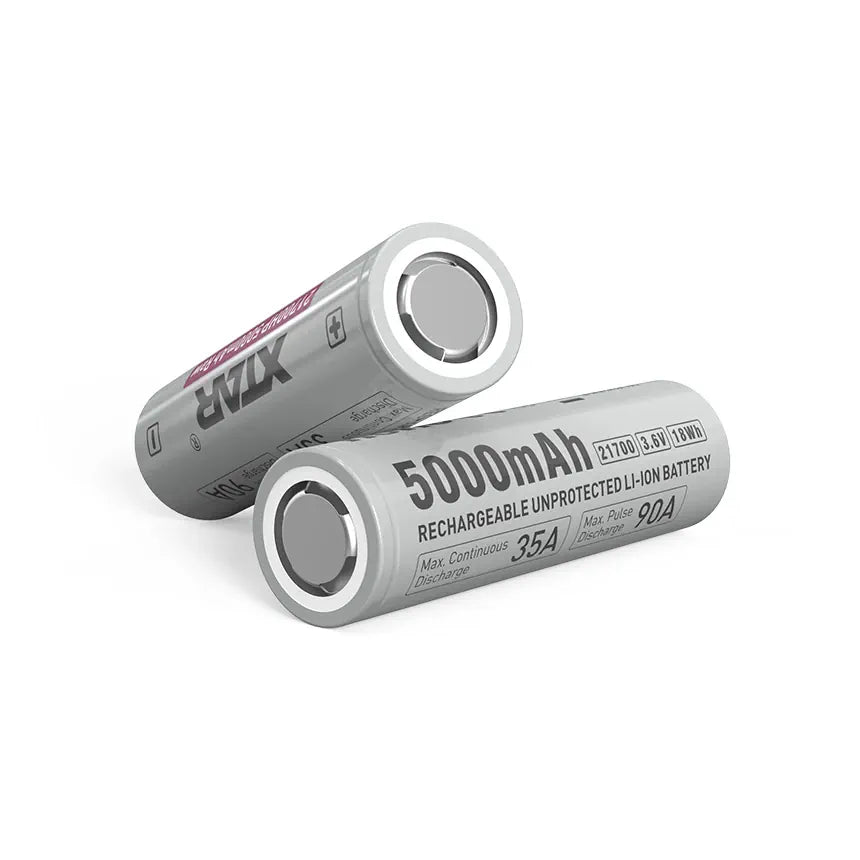 Two XTAR rechargeable batteries on a white background with XTAR branding.