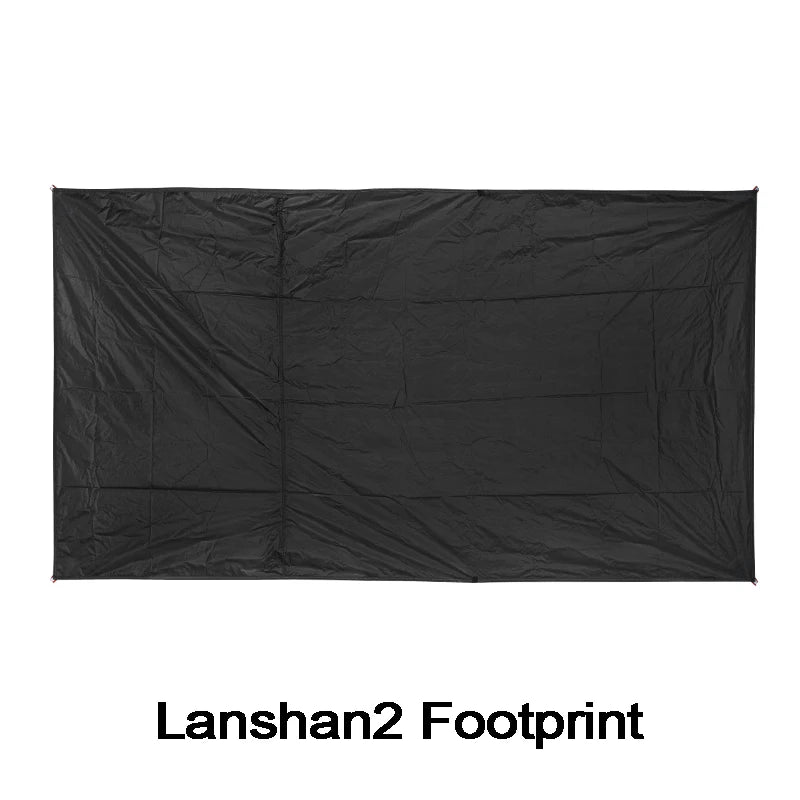 Black Lanshan2 Footprint on a white background
