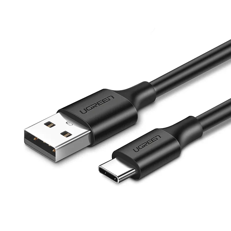 Black USB cable with UGREEN branding on a white background