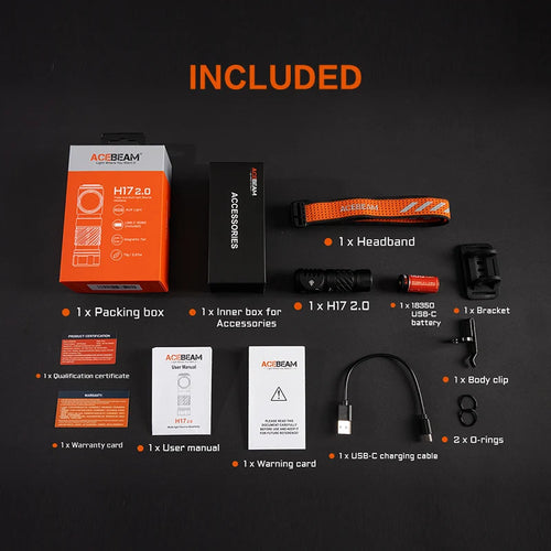 ACEBEAM H17 18350 Headtorch