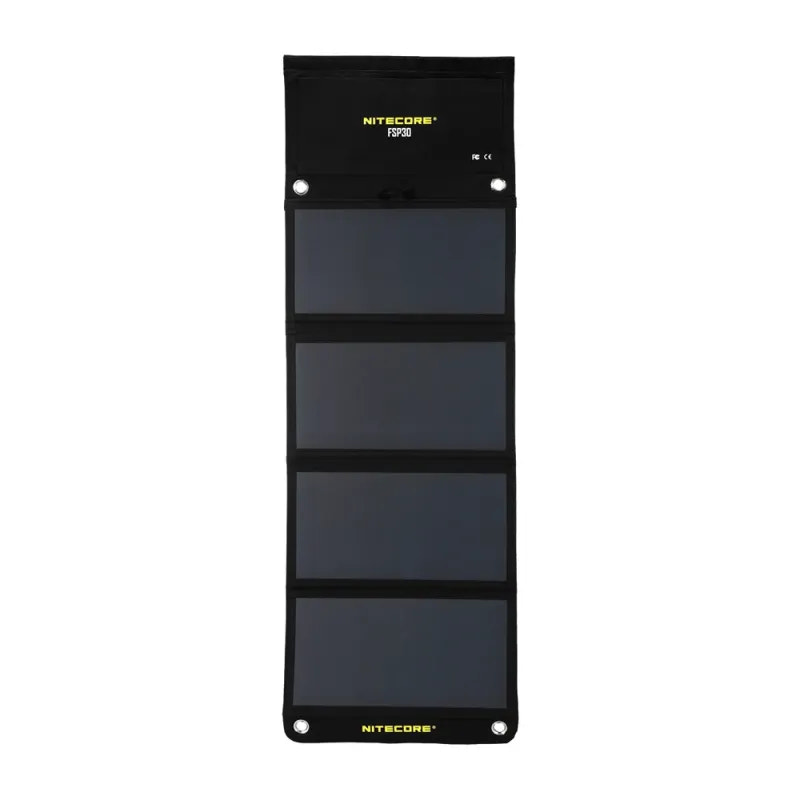 Nitecore solar panel with four panels on a white background