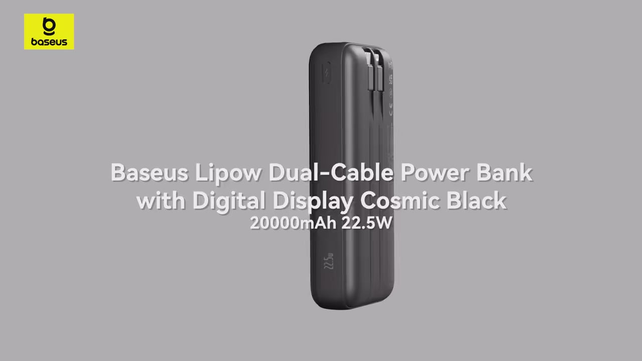 baseus dual-cable power-bank demo